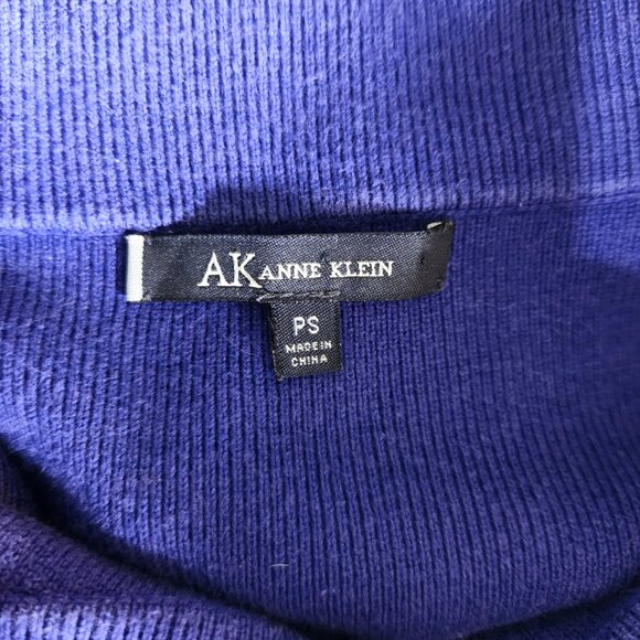 Anne Klein Sweater Cardigan Women's Size PS Purple 3/4 Bell Sleeve Button Up - Picture 6 of 10